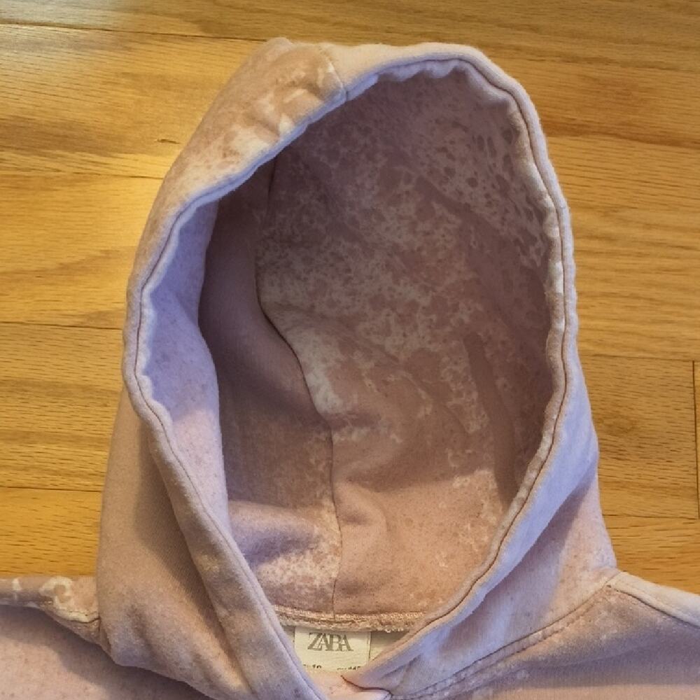 Zara, Make Cool Memories Tie-Dye Hoodie, Muted Pink, Girls Size 10 EUC - Picture 3 of 12